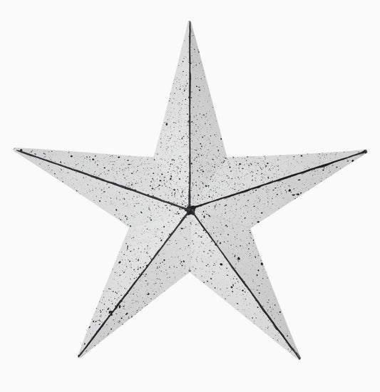 metal star :: white speckled