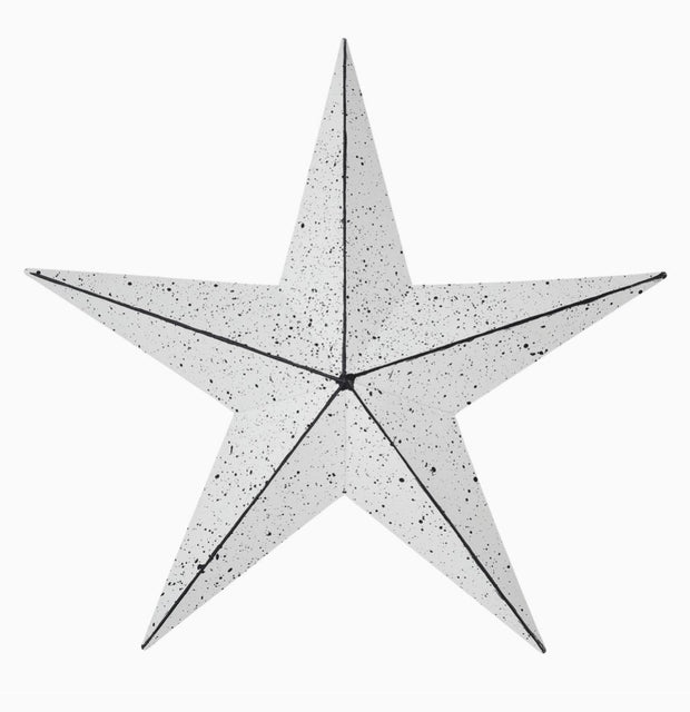 metal star :: white speckled