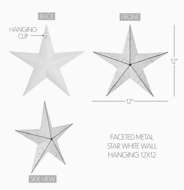 metal star :: white speckled