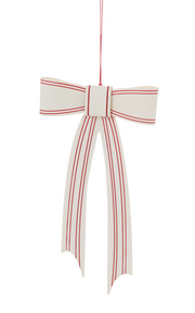 ornament :: bow white & red