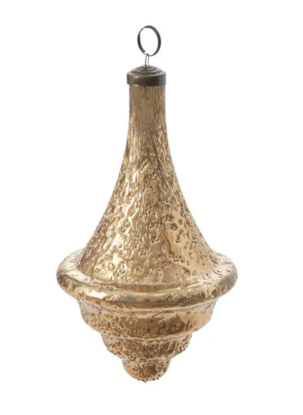 ornament :: finial dimpled gold