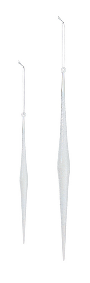 ornament :: icicle sparkle clear
