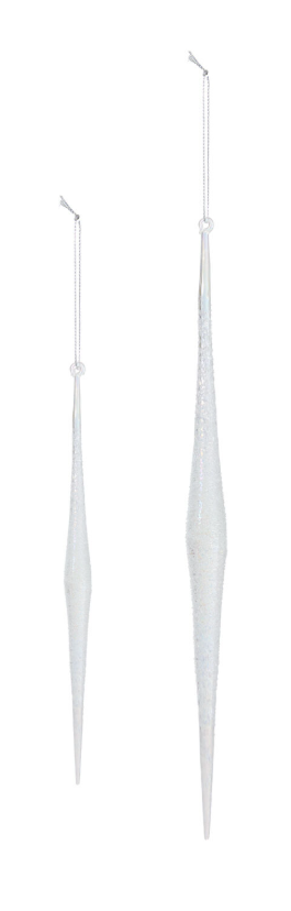 ornament :: icicle sparkle clear