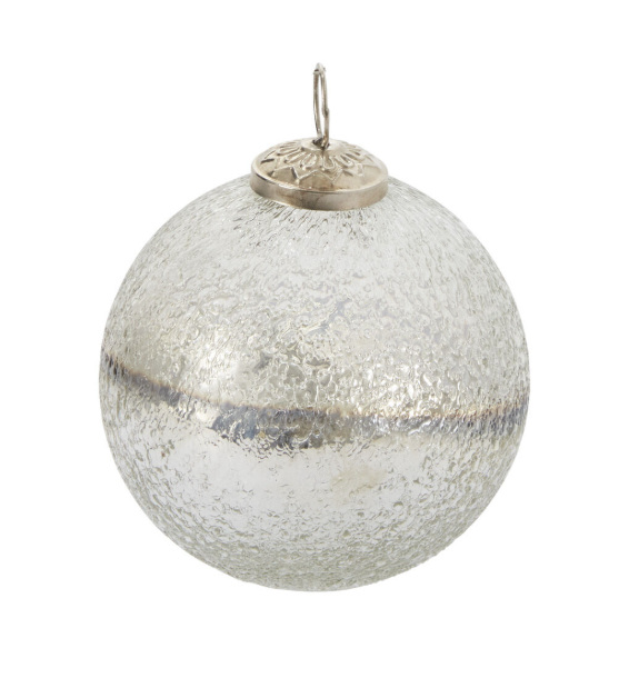 ornament :: northern lights silver 4"