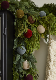 ornament :: flocked multi-colored 3.5"