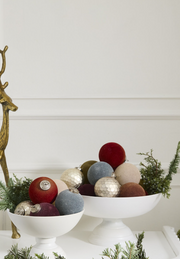 ornament :: flocked multi-colored 3.5"