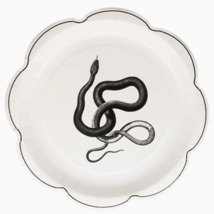 Dark vintage apothecary tableware with eerie bottle motifs