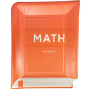 Orange book titled 'Math Volume 5' on a white background
