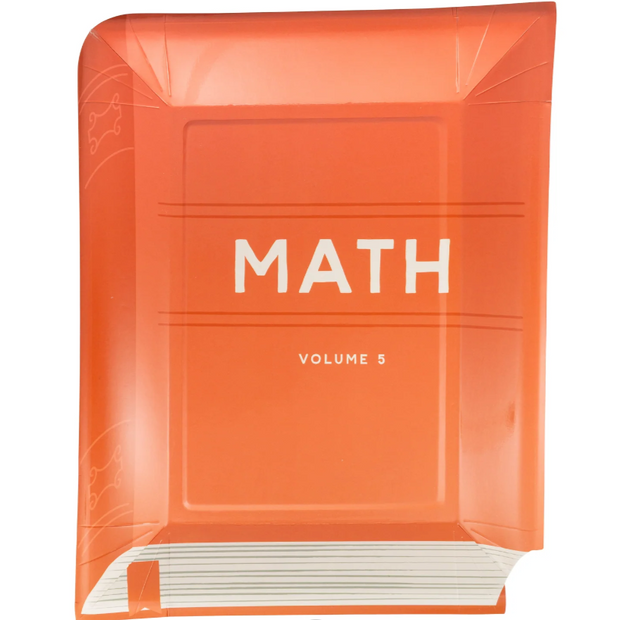 Orange book titled 'Math Volume 5' on a white background