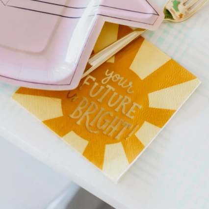 Inspirational party napkins for graduation or celebration