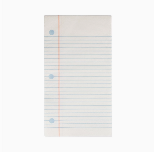 lined paper style napkins for parties
