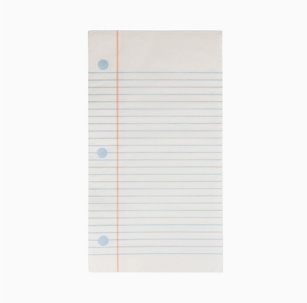 lined paper style napkins for parties
