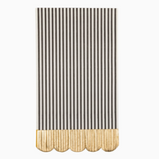 striped black and white paper napkins