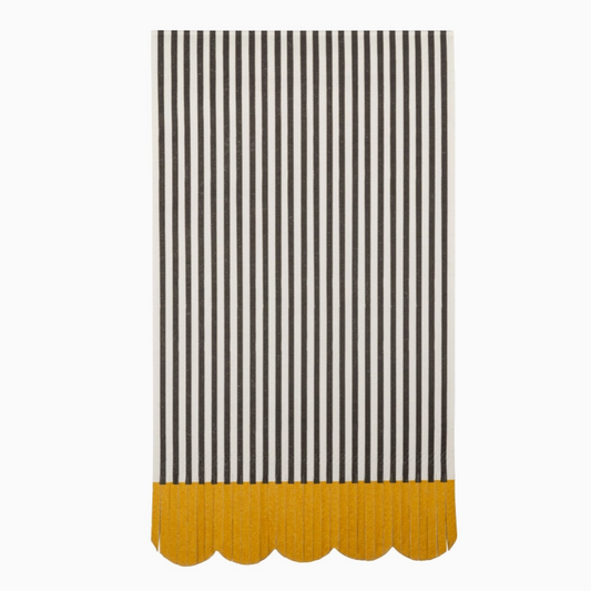 decorative paper napkins with black stripes