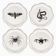 Apothecary paper plates featuring vintage potion label designs