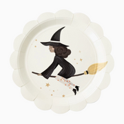 Stylish witch-themed dinnerware for Halloween celebrations