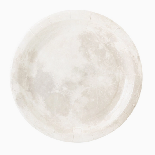 celestial moon-themed paper plates