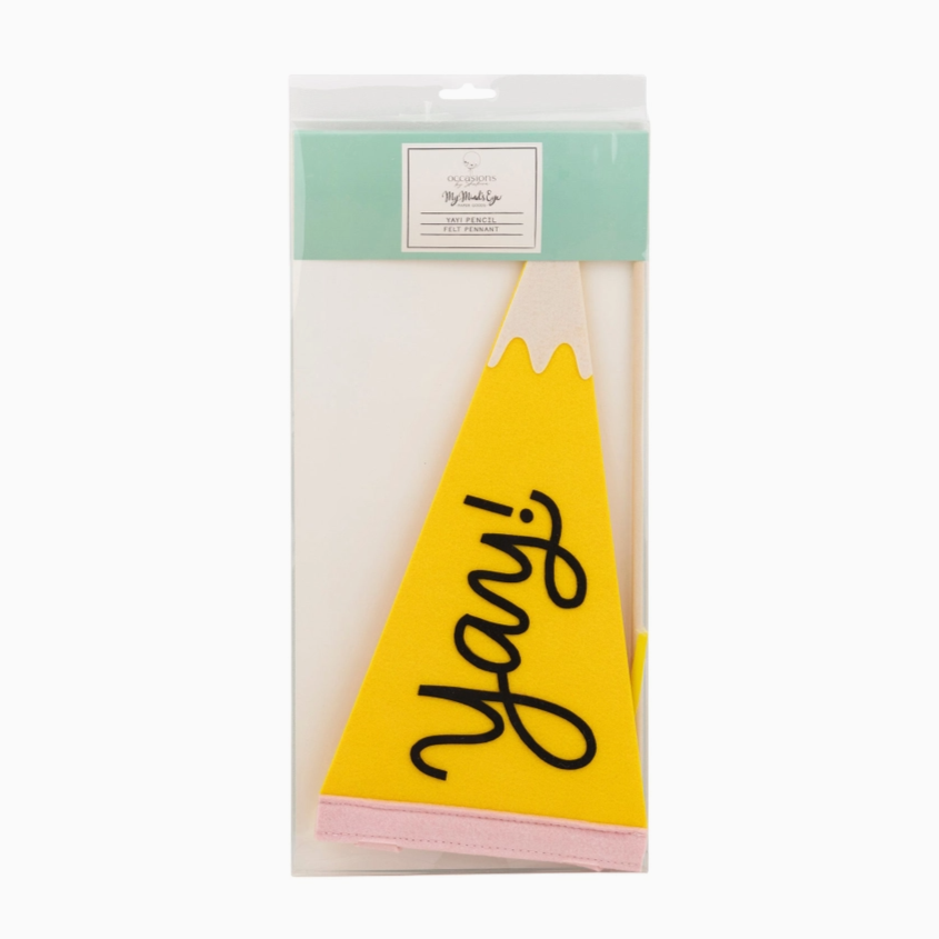Decorative yay pennant for kids or party decor