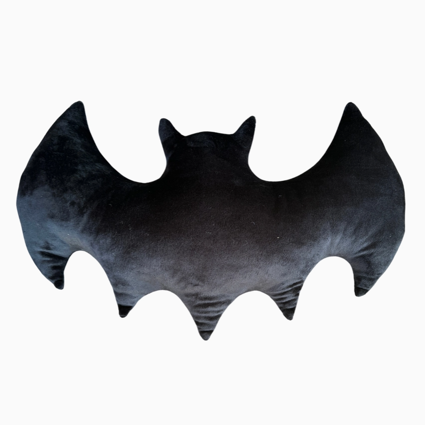 Halloween accent pillow with flying bats