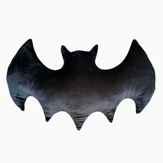Halloween accent pillow with flying bats