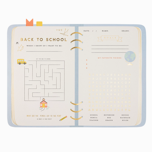 back to school activities paper placemat