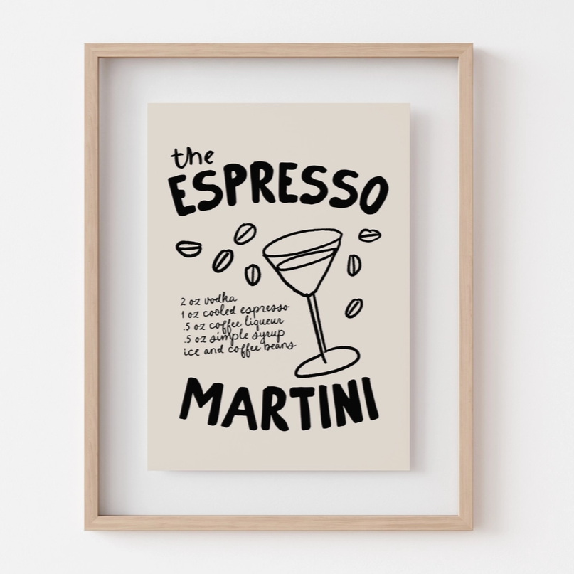 Espresso martini cocktail print
