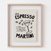 Espresso martini cocktail print