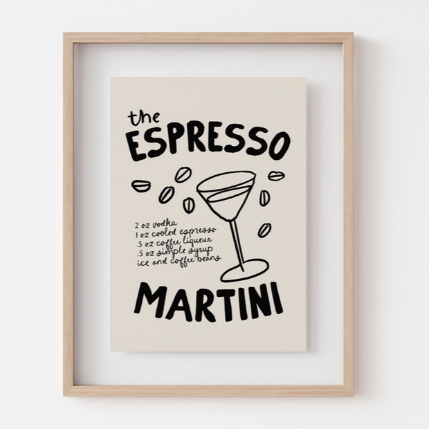 Espresso martini cocktail print