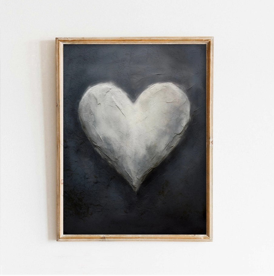decor print :: grey heart