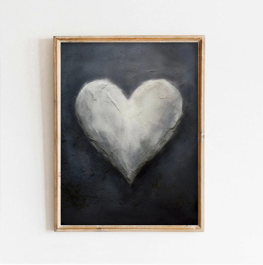 decor print :: grey heart