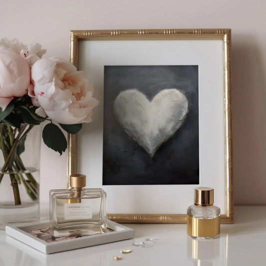 decor print :: grey heart