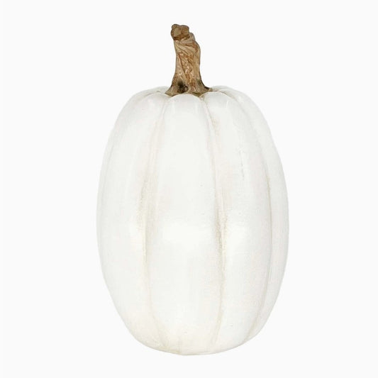 white tall pumpkin decor