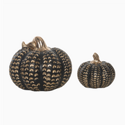 pumpkins :: black with gold details {set of 2}