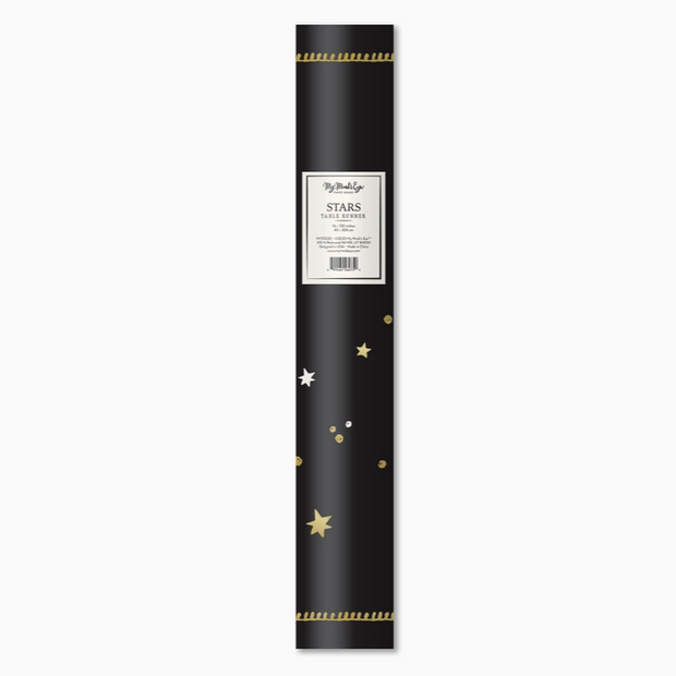 Halloween table runner with star pattern