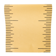 Ruler-themed paper table runner