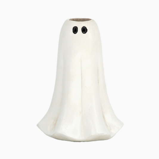 5-inch ghost taper candle holder on Halloween table