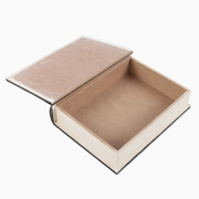 Open cardboard box with a plain white background