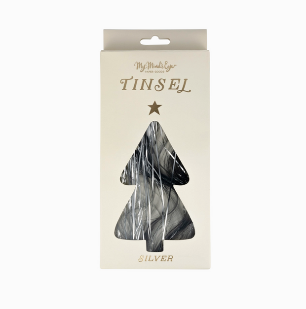 tree tinsel :: silver
