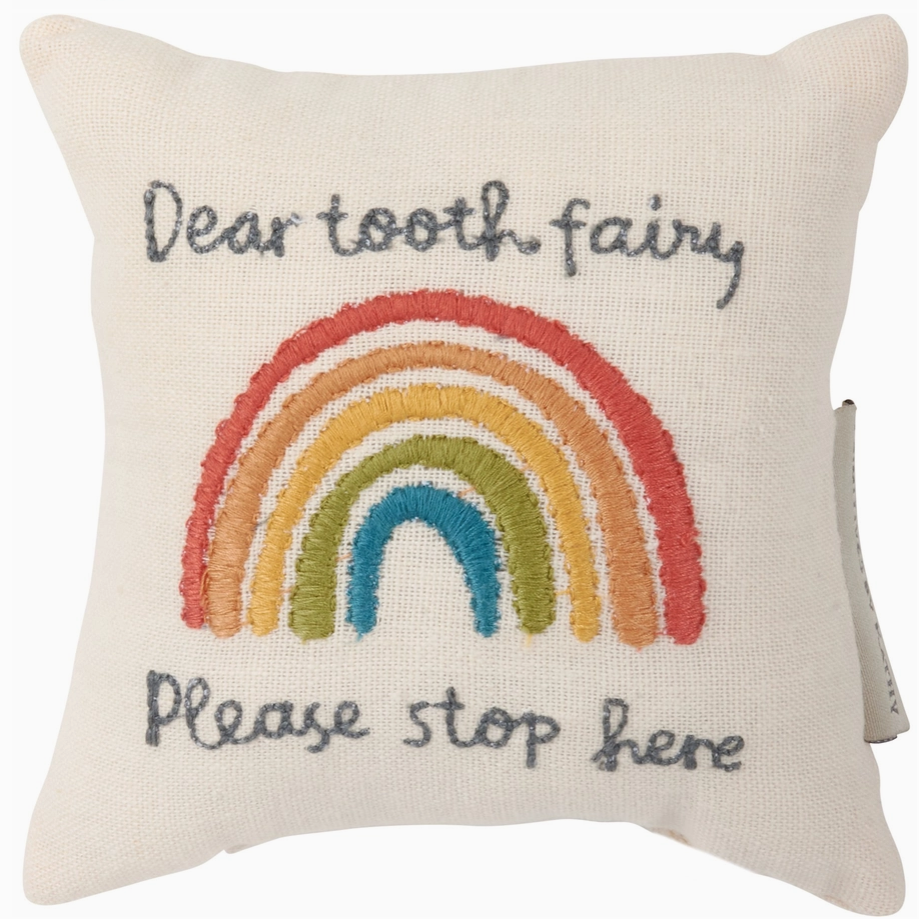 kids tooth fairy keepsake pillow