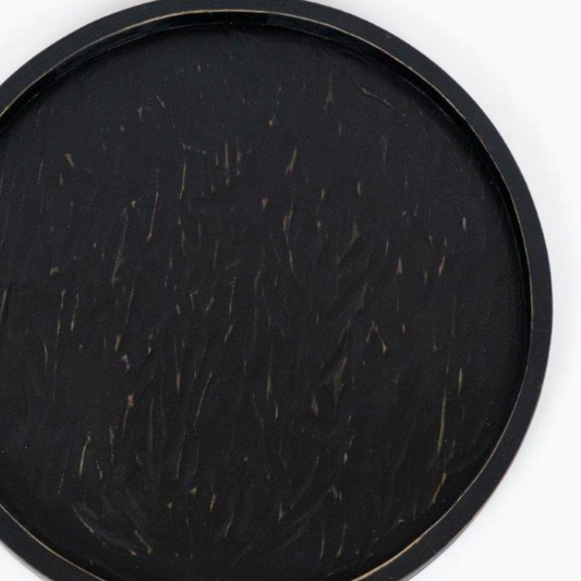 Black wood decorative serving tray