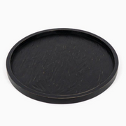 Black wood decorative serving tray