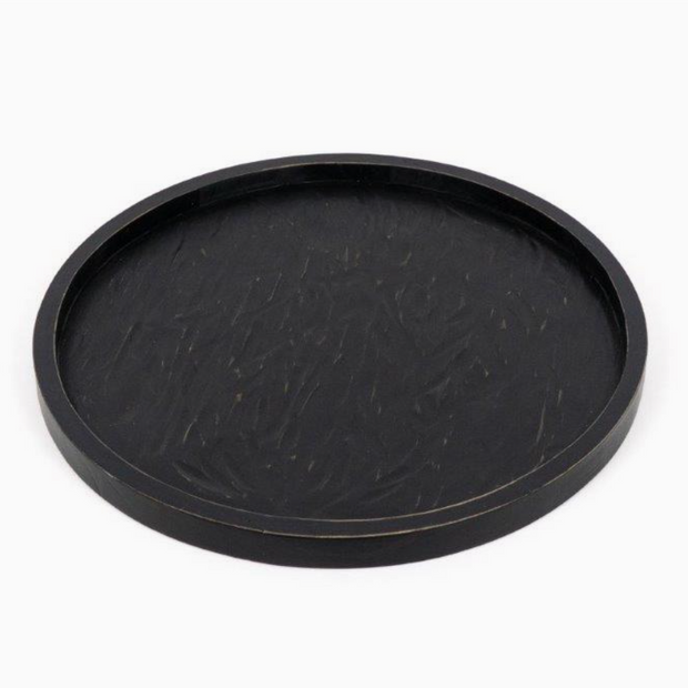 Black wood decorative serving tray