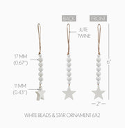 beads with white star